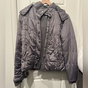 Gray puffer jacket